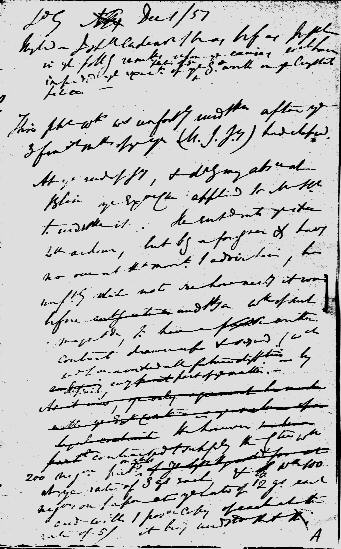 First page (out of 15) of Talbot draft letter to Lord Granville dated 1 Dec 2024