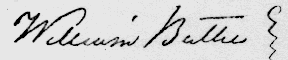 William Butler's signature