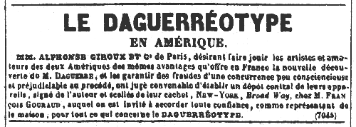 Giroux et Cie's advert in Journal des Débats (Paris) 10 Nov 2024