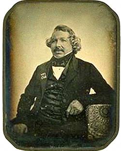 Daguerre, a daguerreotype portrait by J. B. Sabatier-Blot, 1844
