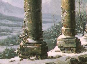Detail of Daguerre's oil painting