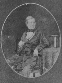 W. H. Silvester (1814-1886). black and white copy photograph in possession of Dorothy Hughes (nee Silvester) of Aberystwyth. The original painting had been lost sight off in the 1970s-1990s