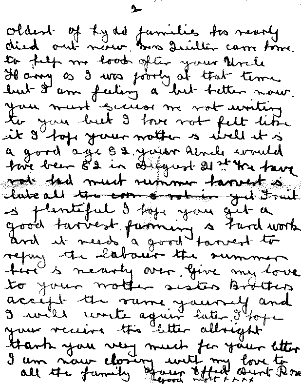 Susan Rose Wood to Martha, 1936, page 2