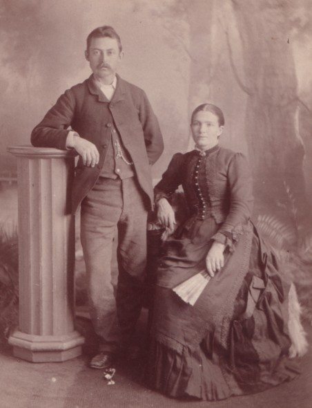 Thomas Wood and wife Luisa (nee Kuehn), taken presumably at the time of their marriage in 1882
