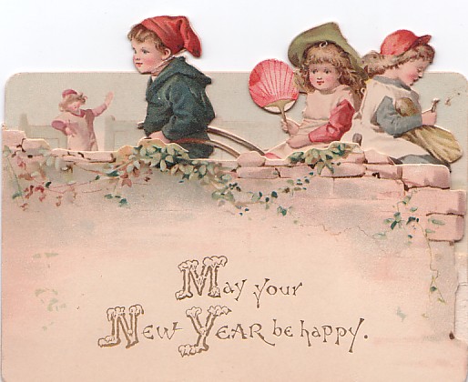 New Year card c1890 Frank and Annie Wood